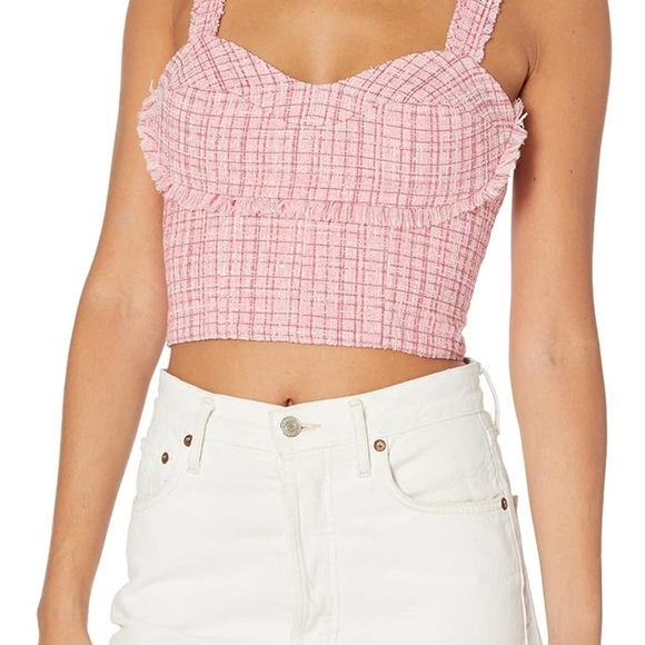 Guess NWOT Women's Sleeveless Emily Crop Top Vintage Blush Pink Small - Picture 11 of 11
